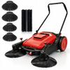 KARHDIR 43" Walk-Behind Hand Push Floor Sweeper Machine(Red) view 1