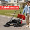 KARHDIR 43" Walk-Behind Hand Push Floor Sweeper Machine(Red) view 4