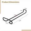 4 Pcs Under Cabinet Black Metal Wine Glass Rack, Hanging Holder for 4-6 Glasses, Suitable for Kitchen, Bar, Rv, Mini Bars view 2