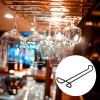 4 Pcs Under Cabinet Black Metal Wine Glass Rack, Hanging Holder for 4-6 Glasses, Suitable for Kitchen, Bar, Rv, Mini Bars view 3