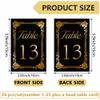 PRESSINART 26Pcs Rose Table Numbers Wedding Table Number Cards 1-25 Purple Rose Wreath Design Double Sided Paper Floral Seating Sign for Wedding Reception Anniversary Birthday Bridal Party 4 x 6 Inch view 2