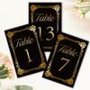 PRESSINART 26Pcs Rose Table Numbers Wedding Table Number Cards 1-25 Purple Rose Wreath Design Double Sided Paper Floral Seating Sign for Wedding Reception Anniversary Birthday Bridal Party 4 x 6 Inch view 4