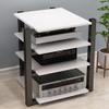 2-Tier Audio Rack Media Stand, AV Component Stereo Cabinet for Home, Office, DJ & Theater - Black AV Tower with 3/4 Tier Options for Enhanced Organization view 1