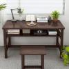 JixCJHj Whole-Piece Desks,Folding DeskWriting Table Office Tableswith Drawers & Storage ShelvesEasy Assembly for Work Office Home Computer Desk Workstation(Walnut,100 * 70cm(39 * 28in)) view 1