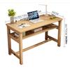 JixCJHj Whole-Piece Desks,Folding DeskWriting Table Office Tableswith Drawers & Storage ShelvesEasy Assembly for Work Office Home Computer Desk Workstation(Walnut,100 * 70cm(39 * 28in)) view 2