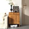 Robot Vacuum Stand Cabinet, Sweeping Robot Storage Rack, Solid Wood Vacuum Hidden Cabinet for Bedroom, Living Room, Dorm Room, Hallway, Entryway(Gray) view 4
