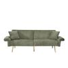 Qinazoe 79" Corduroy Sleeper Sofa Bed, Foldable Double Love Seat with Folding Armrests, Medium-Soft Loveseat Futon for Living Room, Guest Room and Small Spaces (Green) view 1
