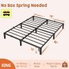 GAOMON 10 Inch Heavy Duty Metal Bed Frame, Low Profile Platform with Sturdy Mattress Foundation, Noise Free Easy Assembly, No Box Spring Needed for King, Queen, Full, Twin Size, Black view 3