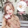Small Rattan Flower Girl Basket with Handle, Lace Set for Weddings view 4