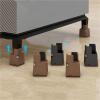 SRJUSV Furniture Risers 4 Pcs Adjustable Chair Feet Riser Heavy Duty Desk Couch Bottom Elevator Metal Sofa Table Raiser Bed Furniture Risers(Black) view 3