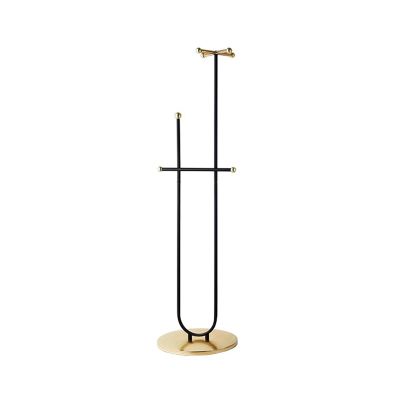 Metal Coat Racks, Jacket Hanger Stand with Round Base, U-shaped Freestanding Coat Rack, for Living Room Bedroom Hallway