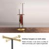 Metal Coat Racks, Jacket Hanger Stand with Round Base, U-shaped Freestanding Coat Rack, for Living Room Bedroom Hallway view 4