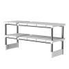 1PCS Stainless Steel Expandable Kitchen Sink Storage Rack - Multi-layer Multifunctional Organizer for Cabinets(Bilayer) view 1