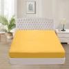 1000 TC Super Soft 1-Piece Fitted Bottom Sheet Only King (78" x 80") Comfy & Breathable Peruvian Pima Cotton Fits Fully Elastic 25-30" Deep Pocket (King, Solid, Gold) view 1