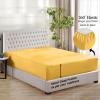 1000 TC Super Soft 1-Piece Fitted Bottom Sheet Only King (78" x 80") Comfy & Breathable Peruvian Pima Cotton Fits Fully Elastic 25-30" Deep Pocket (King, Solid, Gold) view 2