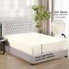 1000 TC Super Soft 1-Piece Fitted Bottom Sheet Only Emperor (84" x 84") Comfy & Breathable Peruvian Pima Cotton Fits Fully Elastic 7-9" Deep Pocket (Emperor, Solid, Ivory) view 2