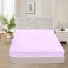 1000 TC Super Soft 1-Piece Fitted Bottom Sheet Only Emperor (84" x 84") Comfy & Breathable Peruvian Pima Cotton Fits Fully Elastic 14-18" Deep Pocket (Emperor, Solid, Lilac) view 1