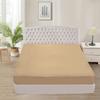 1000 TC Super Soft 1-Piece Fitted Bottom Sheet Only Grand King (80" x 98") Comfy & Breathable Peruvian Pima Cotton Fits Fully Elastic 25-30" Deep Pocket (Grand King, Stripe, Taupe) view 1