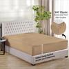 1000 TC Super Soft 1-Piece Fitted Bottom Sheet Only Grand King (80" x 98") Comfy & Breathable Peruvian Pima Cotton Fits Fully Elastic 25-30" Deep Pocket (Grand King, Stripe, Taupe) view 2
