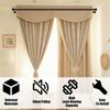 Aluminium Curtain Track Heavy Duty Curtain Rail with Silent Roller Double Curtain Rod for Window Bedroom Living Room 1-6m(Gray,1.4m) view 2