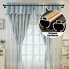 Aluminium Curtain Track Heavy Duty Curtain Rail with Silent Roller Double Curtain Rod for Window Bedroom Living Room 1-6m(Gray,1.4m) view 3