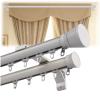 Aluminium Curtain Track Heavy Duty Curtain Rail with Silent Roller Double Curtain Rod for Window Bedroom Living Room 1-6m(White,1.4m) view 1