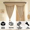 Aluminium Curtain Track Heavy Duty Curtain Rail with Silent Roller Double Curtain Rod for Window Bedroom Living Room 1-6m(White,1.4m) view 2