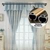 Aluminium Curtain Track Heavy Duty Curtain Rail with Silent Roller Double Curtain Rod for Window Bedroom Living Room 1-6m(White,1.4m) view 3
