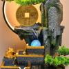 Tabletop Indoor Tabletop Water Fountain, Home Desktop Waterfall Resin Decoration Decor Ornament Home(Large) view 3