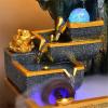 Tabletop Indoor Tabletop Water Fountain, Home Desktop Waterfall Resin Decoration Decor Ornament Home(Large) view 4