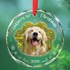 2026 Dog 1st Christmas Ornament, Personalized Picture Frame Dog 1st Xmas Tree Keepsake, Puppy Glass Ornament Gift for Pet Dad Mom, Customized Name Pet Keepsake Decor, Puppy Lover Xmas Tree Decor 2026 view 1