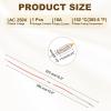 MECCANIXITY Universal Rice Cooker Temperature Fuse, 152C 10A 250V Metal Thermal Fuse with Both End Ring Terminal Fiberglass Sleeving for Electric Pressure Cooker Repair Part view 2