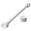 30-76 Inch Tension Curtain Rod No Drill Spring Loaded Curtain Rods Adjustable Spring Shower Rod for Window Bathroom Doorway Closet, Black(White,7.5FT) view 1