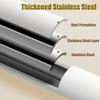 30-76 Inch Tension Curtain Rod No Drill Spring Loaded Curtain Rods Adjustable Spring Shower Rod for Window Bathroom Doorway Closet, Black(White,7.5FT) view 3