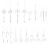 18 Pcs Christmas Tree Decorations Hanging Acrylic Snowflake Ornaments for Home and Festival Snowflake Icicle Ornament for Party Decorations view 4