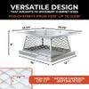 12"x16" Chimney Cap/Cover - Single Flue Bolt-On Chimney Cap, Rust-Free Stainless Steel, Easy and Fast Assembled Durable Chimney Cover for Outdoor Protection (Fits 12x16, 12x15, 11x16, 11x15 Flues) view 4