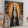 DEOUFIA Iconic Skull Blackout Curtain, Grim Reaper Skeleton Window Curtain, Dark Aesthetics 2 Panels Panels Grommet Light Filtering Window Curtains, 42 x 63 Inch, 2 Panels view 3