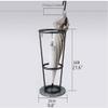 Umbrella Holder Wrought Iron Umbrella Stand Nordic Marble Base Storage Rack Umbrella Holder Hotel Villa Lobby Umbrella Storage Bucket Umbrella Stand(B-Black) view 2
