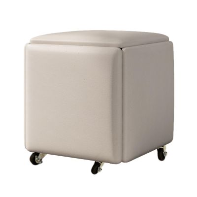 5 in 1 Nesting Ottoman Cube Chair,Stackable Sofa Chair Nesting Stools,Seating Small Spaces Bedroom Living (35x35x35cm)(Color 4,45x45cm)
