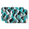 Absorbent Dish Drying Mat for Kitchen Counter,Distortion Blue Stripes Microfiber Quick Dry Pad Dishes Drainer Rack Mats for Under Sink Utensils 18x24in,2 Pack,Abstract Geometric Art view 1