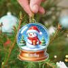 2026 Snowman Keepsake Ornament, Personalized Name Snowman Shaped Christmas Ornament, Animal Snow Globe Xmas Tree Keepsake, Customized Holiday Animal Acrylic Ornament, Custom Snowmans Xmas Tree Decor view 4