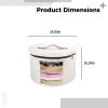 Kronabelle Round Felt Storage Box for Baseball Caps, Cap Organizer with Handle, Zipper Closure, Clear Window, Space-Saving Design for Women, Ideal for Portable Use, White view 2