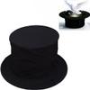 FerneeButy Magician Top Hat Spring Hat Props for Stage Magic Shows, Collapsible Design with Hidden Compartment, Universal Fit 7.09inch Head Opening view 1
