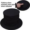 FerneeButy Magician Top Hat Spring Hat Props for Stage Magic Shows, Collapsible Design with Hidden Compartment, Universal Fit 7.09inch Head Opening view 3