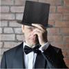 FerneeButy Magician Top Hat Spring Hat Props for Stage Magic Shows, Collapsible Design with Hidden Compartment, Universal Fit 7.09inch Head Opening view 4