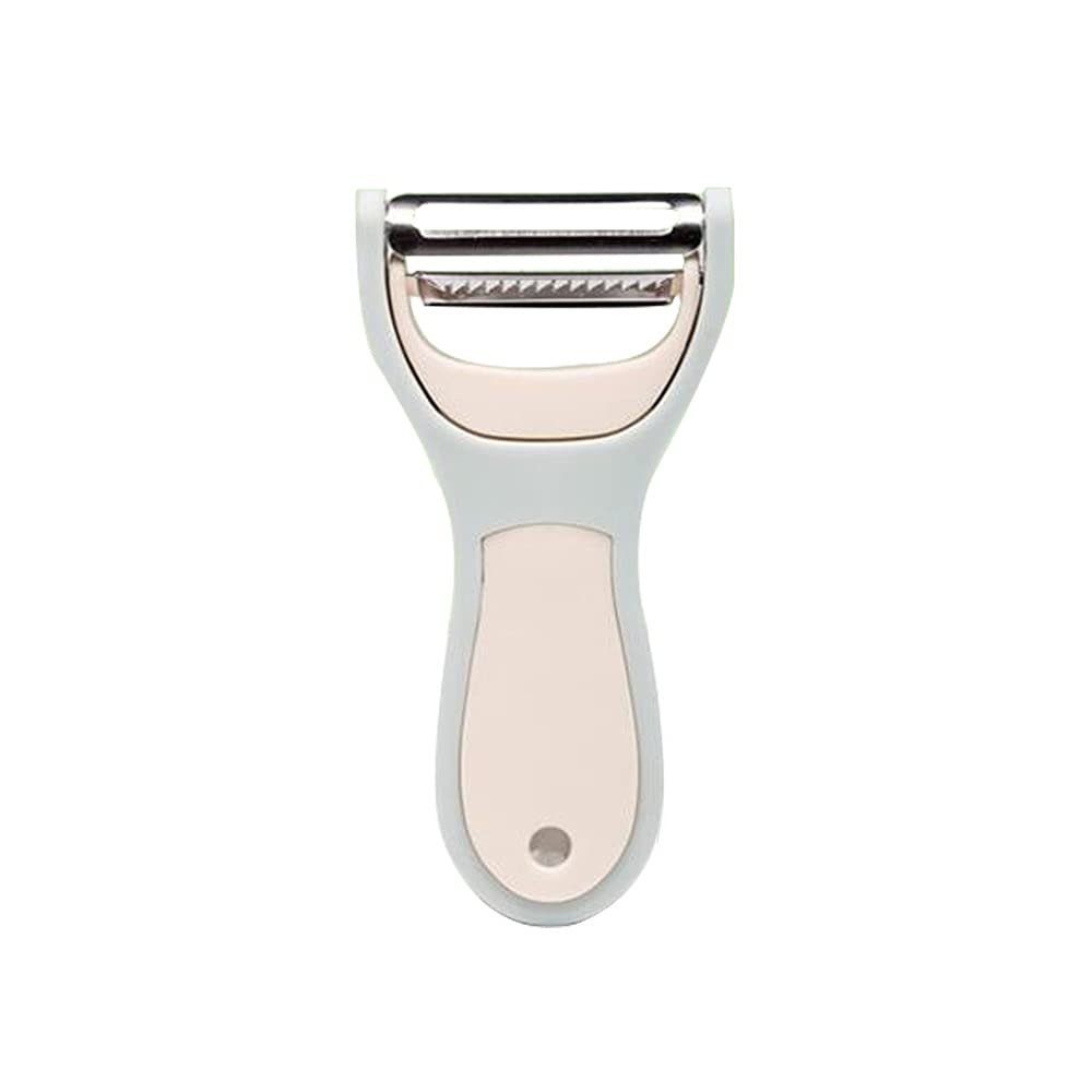 HIONJIN Kitchen Fruit Peeler Multi-purpose Home Shape Peeler Metal Vegetable Fruit Skin-peeler Slicer Blade Tools(Beige)
