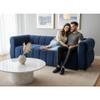 Asmeten 89" Wide Art Deco Velvet Sofa - 3-Seater, Tufted Low Back, Easy-Assemble Couch for Living Room (Blue + Velvet + 3 Seat + Square Arms) view 3