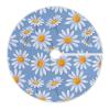 Blue Daisies Decorative Christmas Tree Skirt Round mini Christmas Tree Skirt Knitted for Farmhouse Farmhouse Farmhouse 48 inch Diameter decoraciones view 1