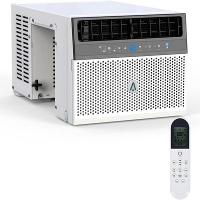 6,000 BTU Window Air Conditioner - Air Conditioner Window Unit with Remote,U-Shaped Mini Air Conditioner,3 in 1,115V & 40dB,WiFi-Enabled,for Bedroom,Office,Home,White