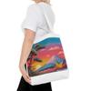 Origami Crane Tote Bag, Japanese Design, Kawaii Culture, Fuji Mountain, Popular Bag - Gift for Japan Lover view 4